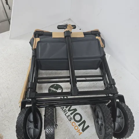 FOLDABLE GARDEN UTILITY WAGON CART – BLACK FRAME