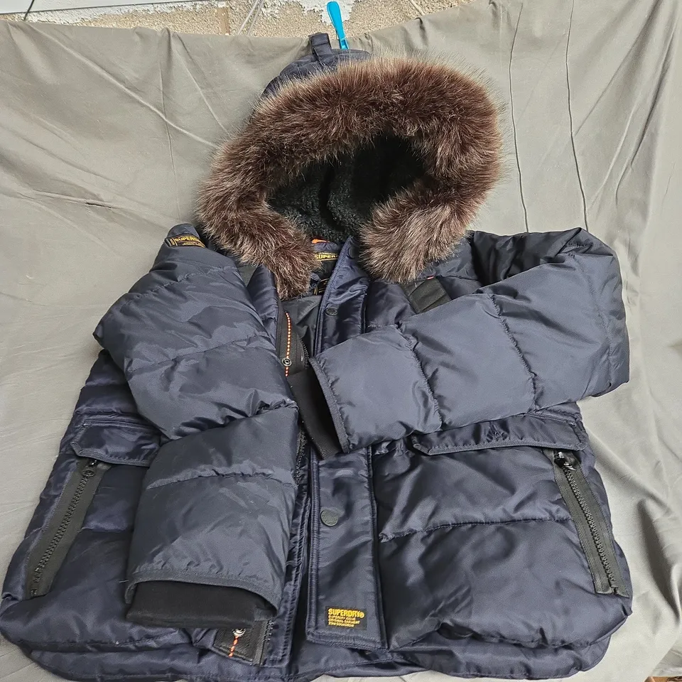 SUPERDRY 2XL FLIGHT NAVY COAT 