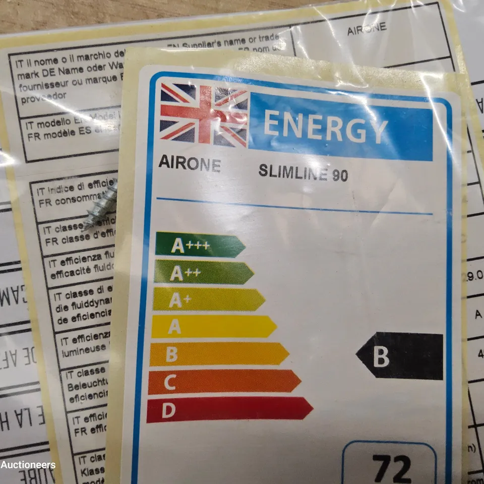 BOXED AIRONE SLIMLINE 900mm CLASSIC CEILING EXTRACTOR WITH LED LIGHTING