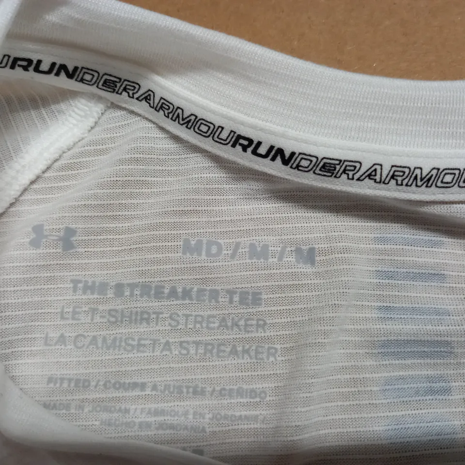 UNDER ARMOUR MENS WHITE T-SHIRT - SIZE M
