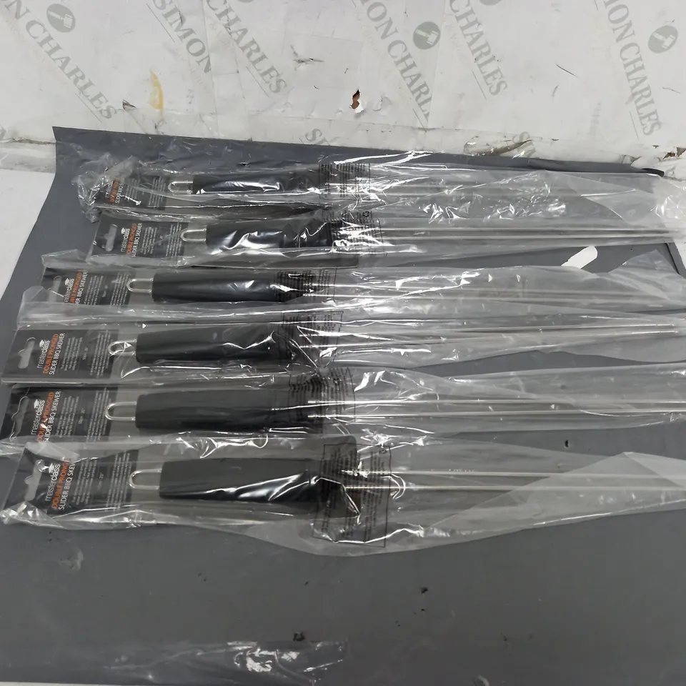 6X MASTER CLASS DOUBLE PRONGED SLIDER BBQ SKEWER 