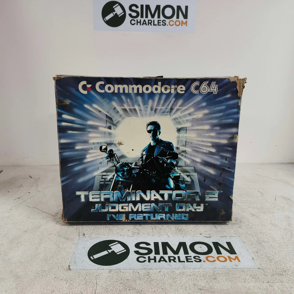 COMMODORE 64 TERMINATOR 2 THEMED BOX COMPUTER WITH JOYSTICK BOXED