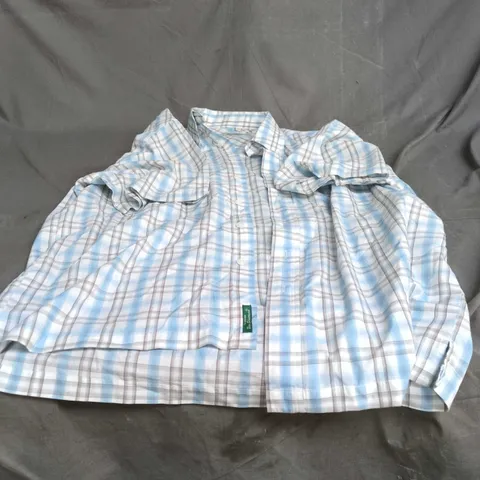 BEN SHERMAN MEN'S SHIRT – LIGHT BLUE PLAID, SIZE L