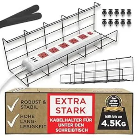 BOXED UNDER DESK CABLE MANAGEMENT TRAY 