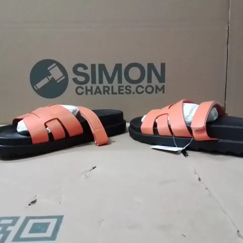 BOXED BRAND NEW APPROXIMATELY 6 SIMPLY BE PARRY WIDE FOOT SHOES ORANGE SIZE 7
