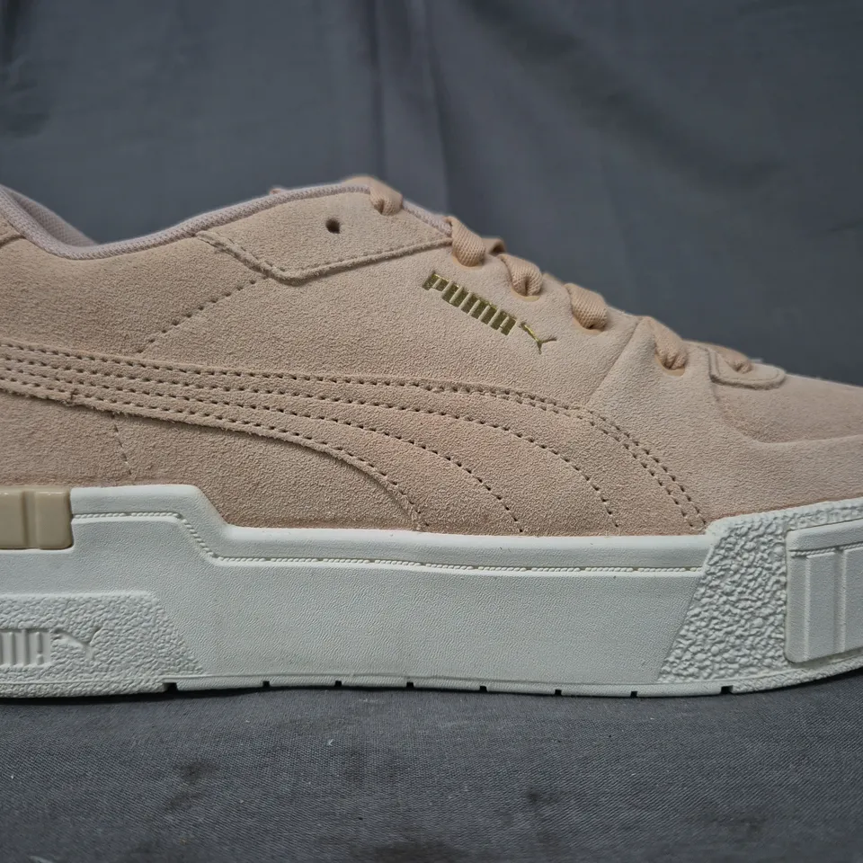 BRAND NEW BOXED PAIR OF PUMA WOMEN'S CALI SPORT TONAL SHOES IN MARSHMALLOW UK SIZE 8