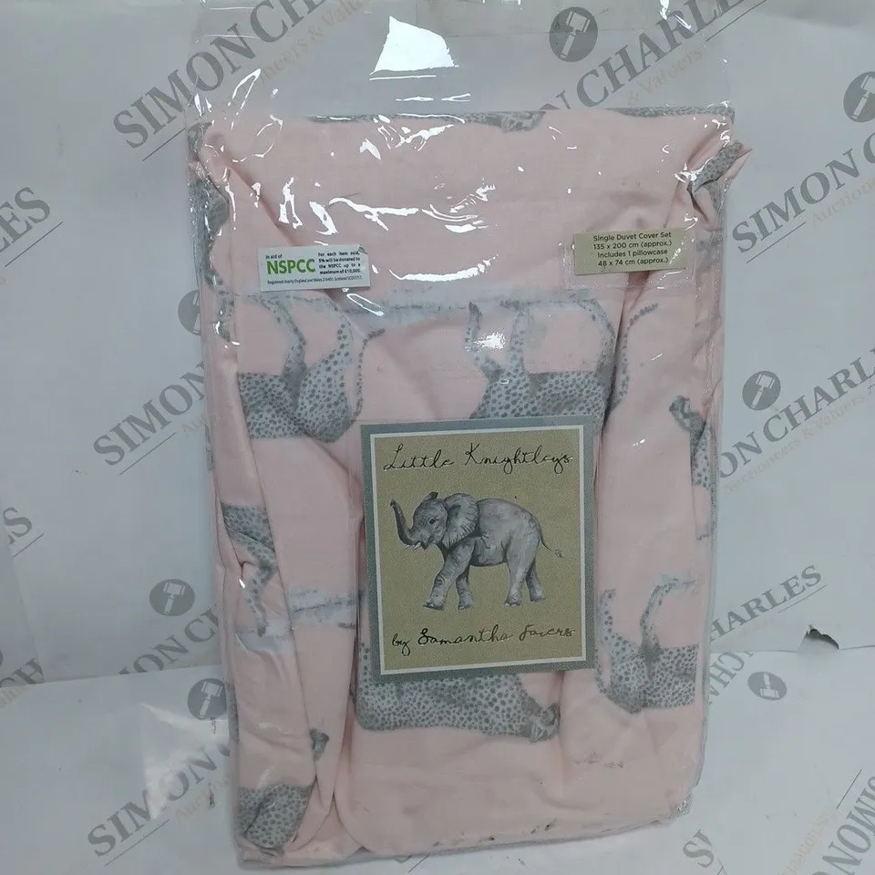LITTLE KNIGHTLEY'S MASAI BLUSH SINGLE DUVET COVER SET 