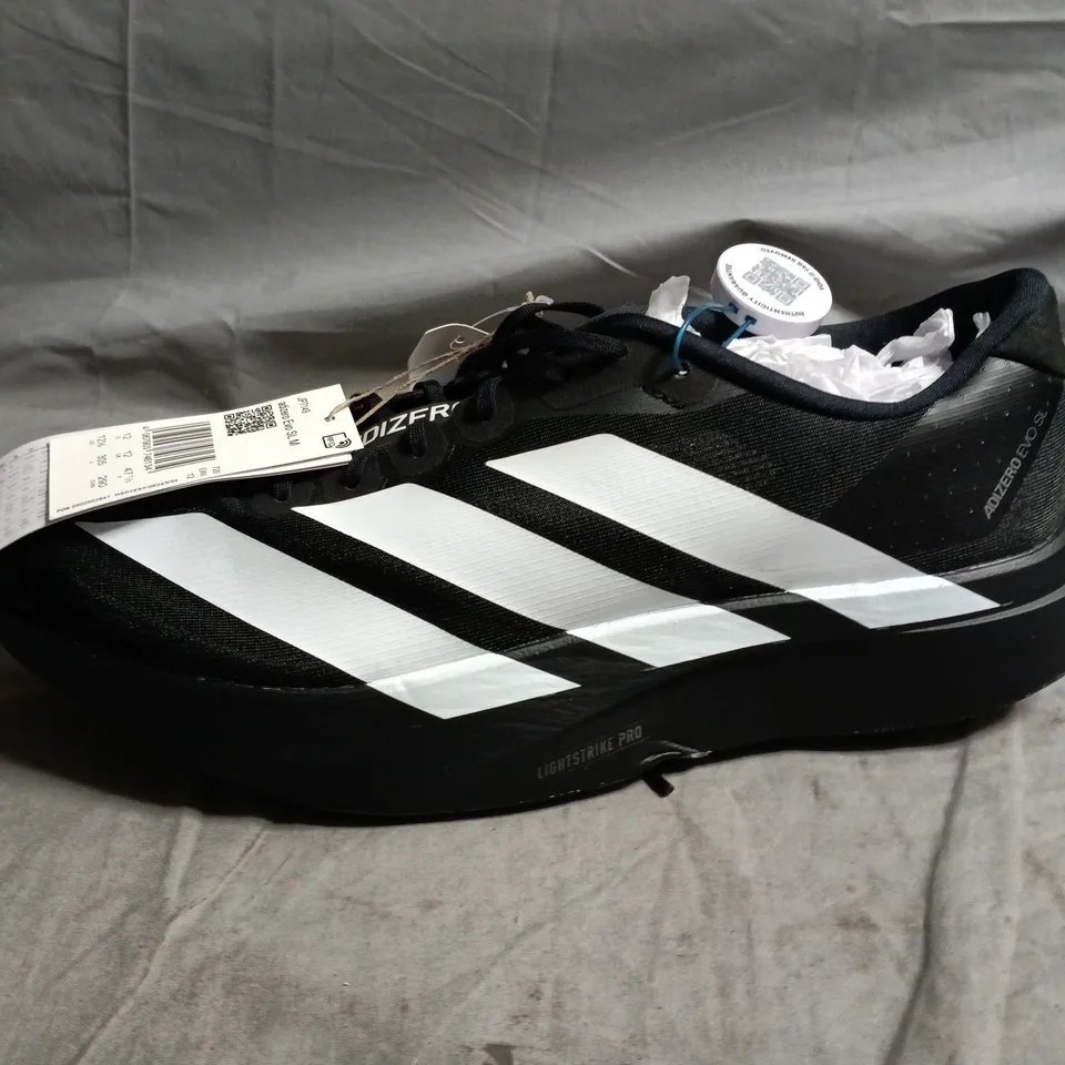 ADIDAS ADIZERO EVO SL M SHOES – BLACK/WHITE, UK 12