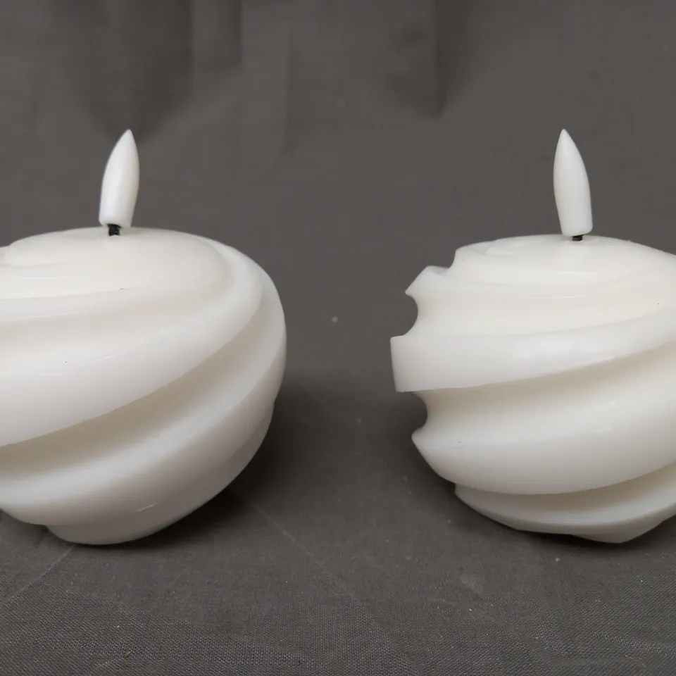 BOXED K BY KELLY HOPPEN SET OF 2 FLAMELESS CANDLES SHAPES