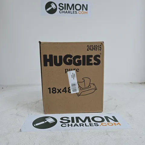 HUGGIES PURE WIPES 18 X 48 BOXED
