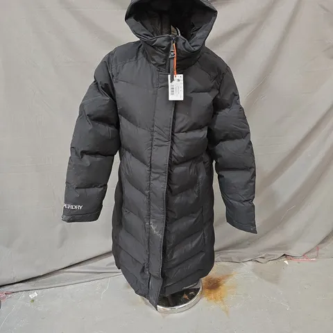 SUPERDRY CITY CHEVRON PADDED LL JACKET β BLACK, UK 16 (US 12, EU 44)