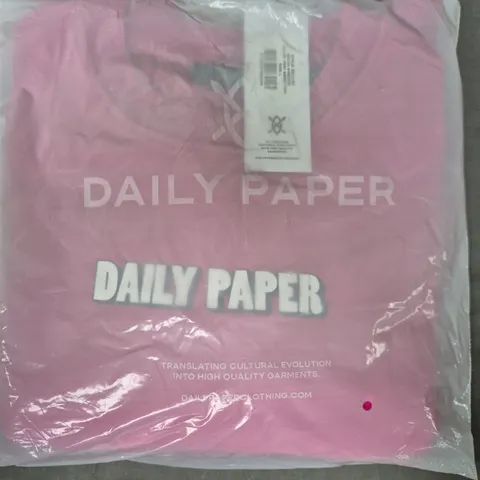 DAILY PAPER PATUDI SWEATER IN VERY BERRY PINK SIZE LARGE