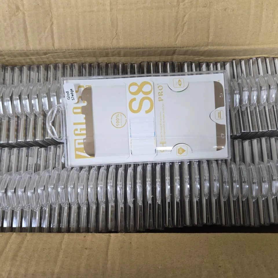 BOX OF APPROXIMATELY 40 4D GLASSES SCREEN PROTECTOR FOR GOLD S7 EDGE 
