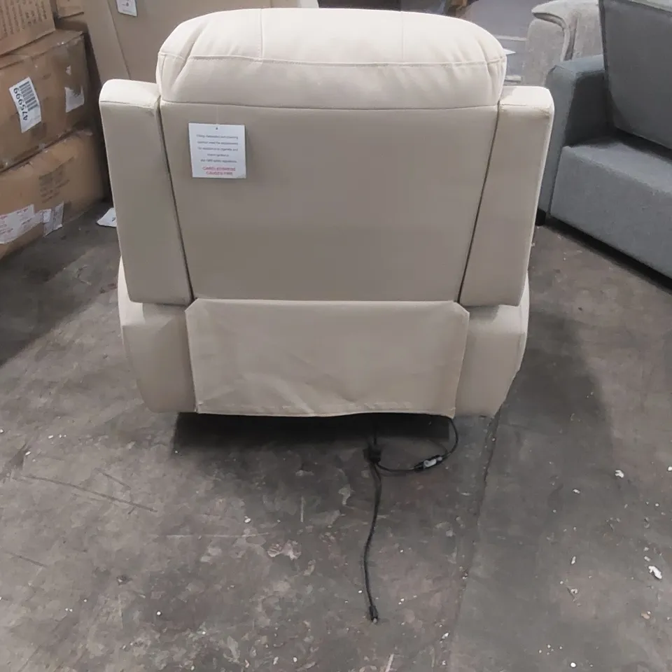 QUALITY DESIGNER FAUX LEATHER ELECTRIC RECLINING ARMCHAIR