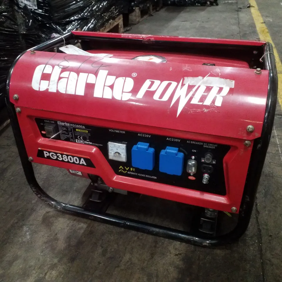 CLARKE PG3800A 3KVA 230V PETROL GENERATOR