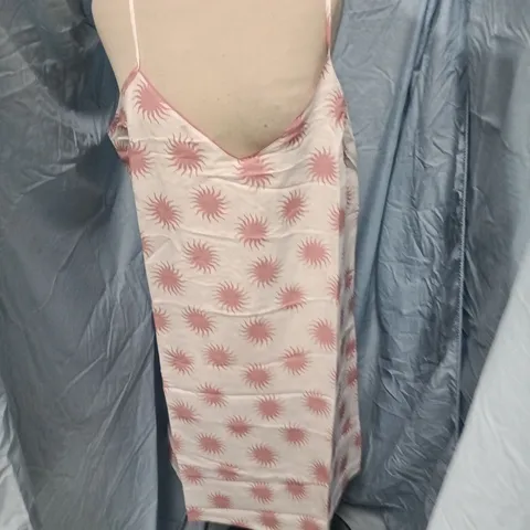 CYBERJAMMIES LINEN BLUSH PINK SUN PRINT STRAPPY NIGHTDRESS – UK 14