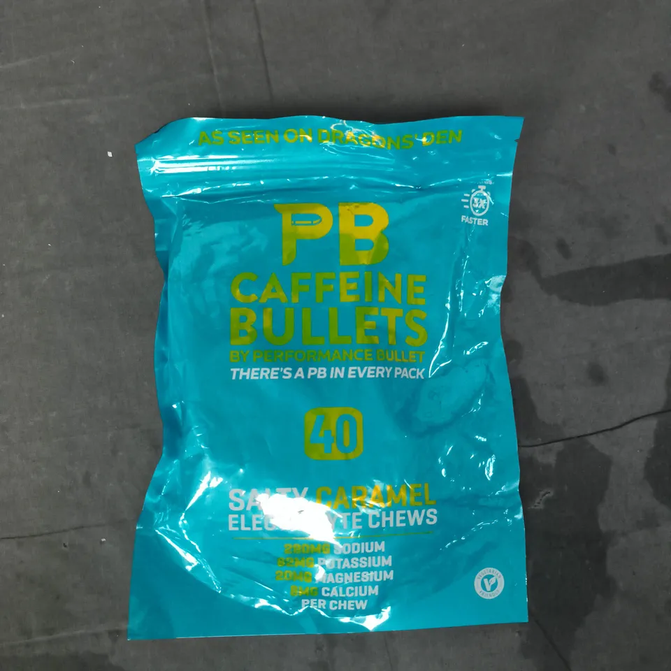 PB CAFFEINE BULLETS - SALTY CARAMEL ELECTROLYTE CHEWS