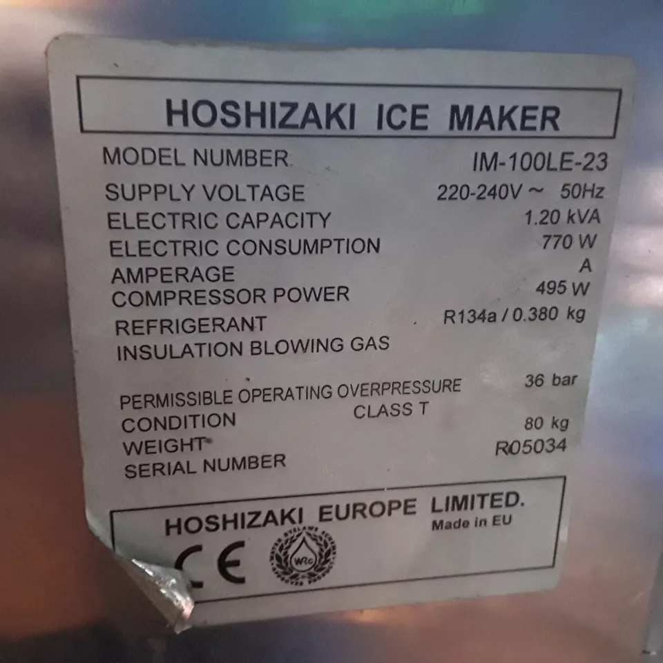 HOSHIZAKI IM-100LE-23 ICE MAKER 