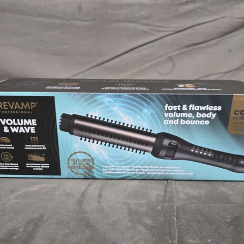 REVAMP PROFESSIONAL VOLUME & WAVE CERAMIC HOT BRUSH – BOXED