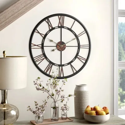 BOXED ALTOM 60CM SILENT WALL CLOCK (1 BOX)