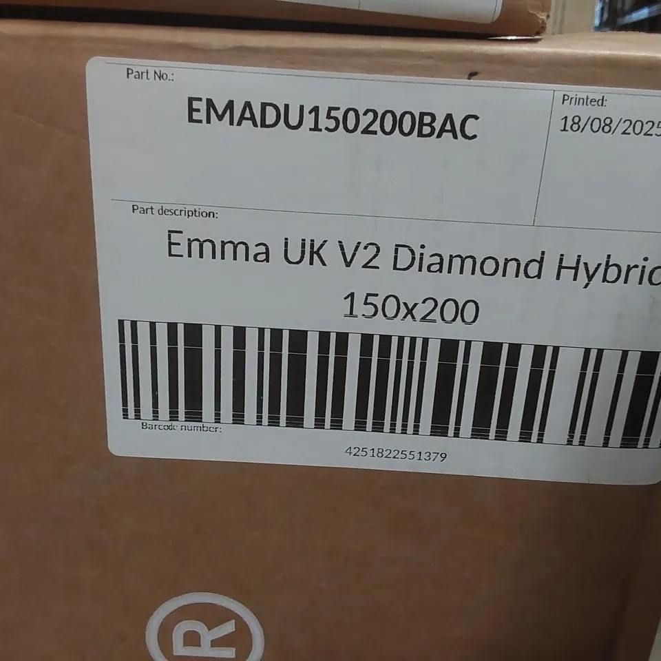 BRAND NEW BOXED EMMA UK V2 DIAMOND HYBRID 150 x 200CM KING SIZE 