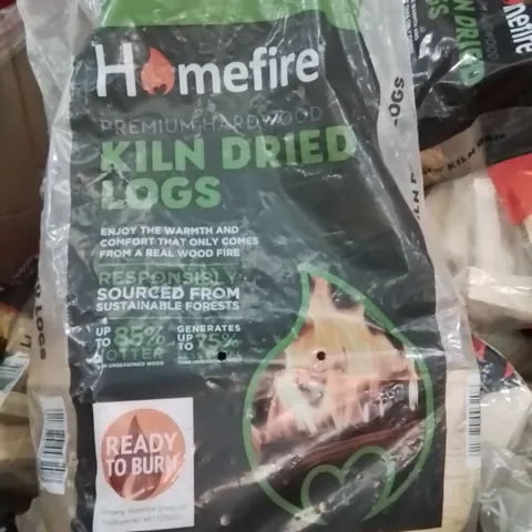 PALLET TO CONTAIN A LARGE QUANTITY OF HOMEFIRE PREMIUM HARDWOOD KILN DRIED LOGS