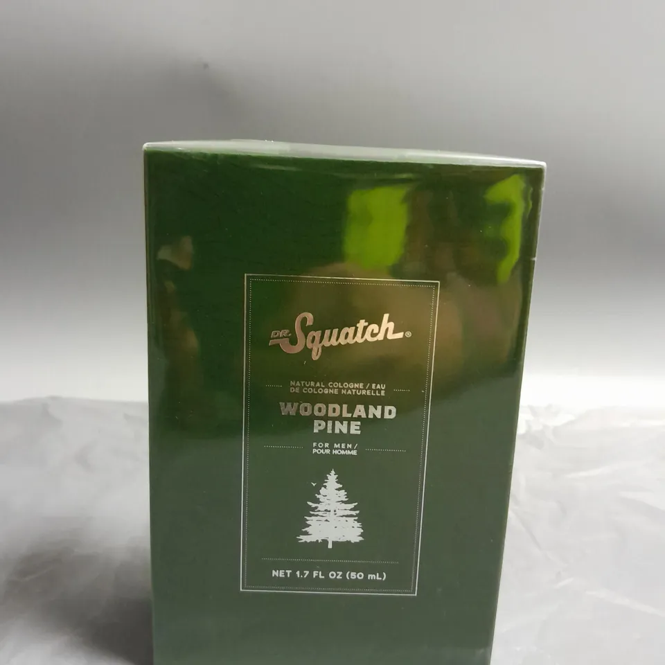 BOXED AND SEALED DR SQUATCH WOODLAND PINE EAU DE COLOGNE FOR MEN 50ML