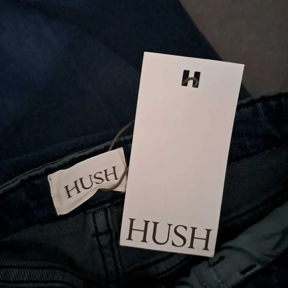 HUSH AGNES WIDE LEG JEANS IN DARK BLUE WASH - SIZE 8