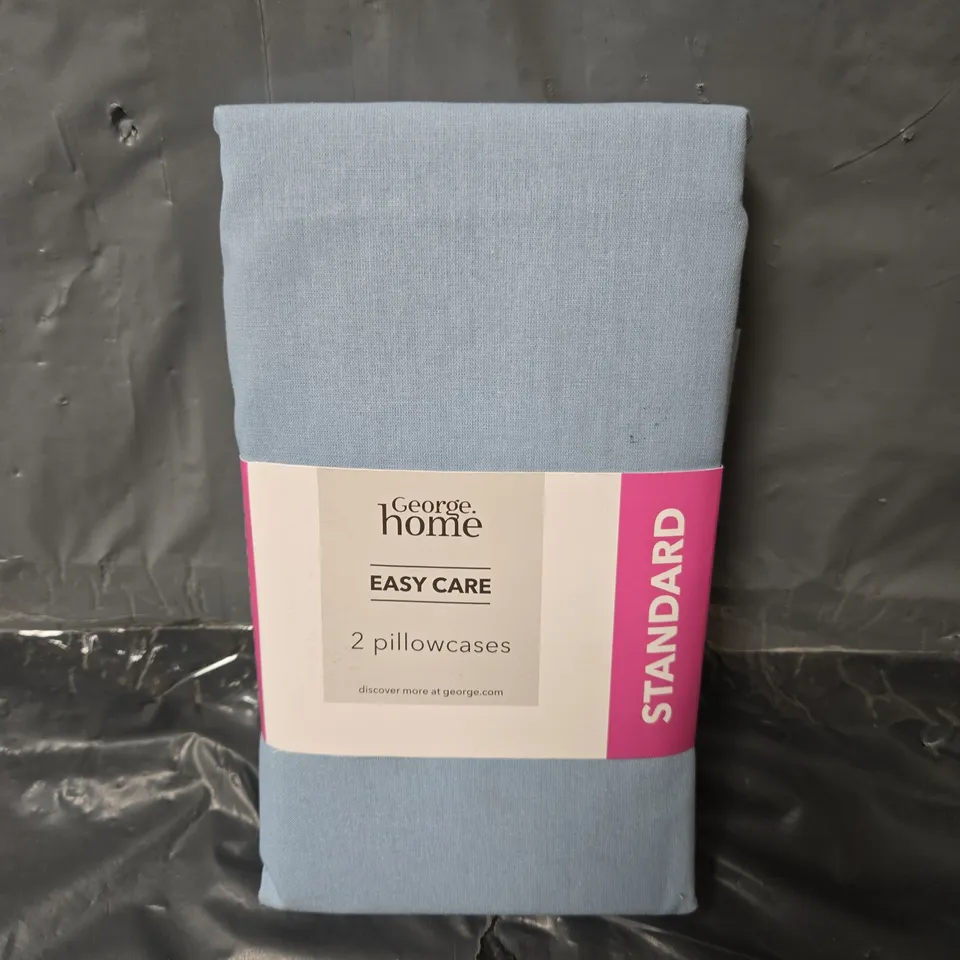 APPROXIMATELY 60 COTTON RICH STANDARD 2 PILLOWCASE PACKS IN BLUE - COLLECTION ONLY