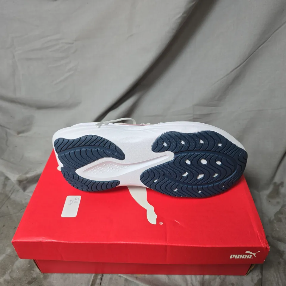 PUMA PROSERIES WHITE/BLUE/PINK TRAINERS BOXED SIZE 7