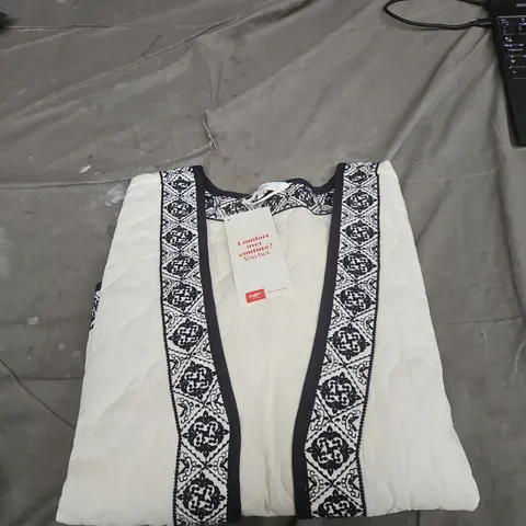 COTTON TRADERS EMB QUILTED JACKET CREAM – UK 14