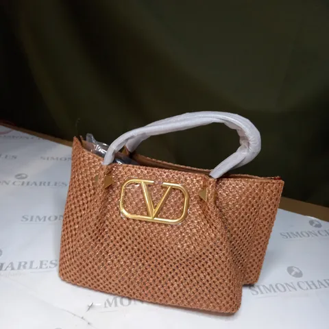 BROWN MESH VALENTINO BAG 