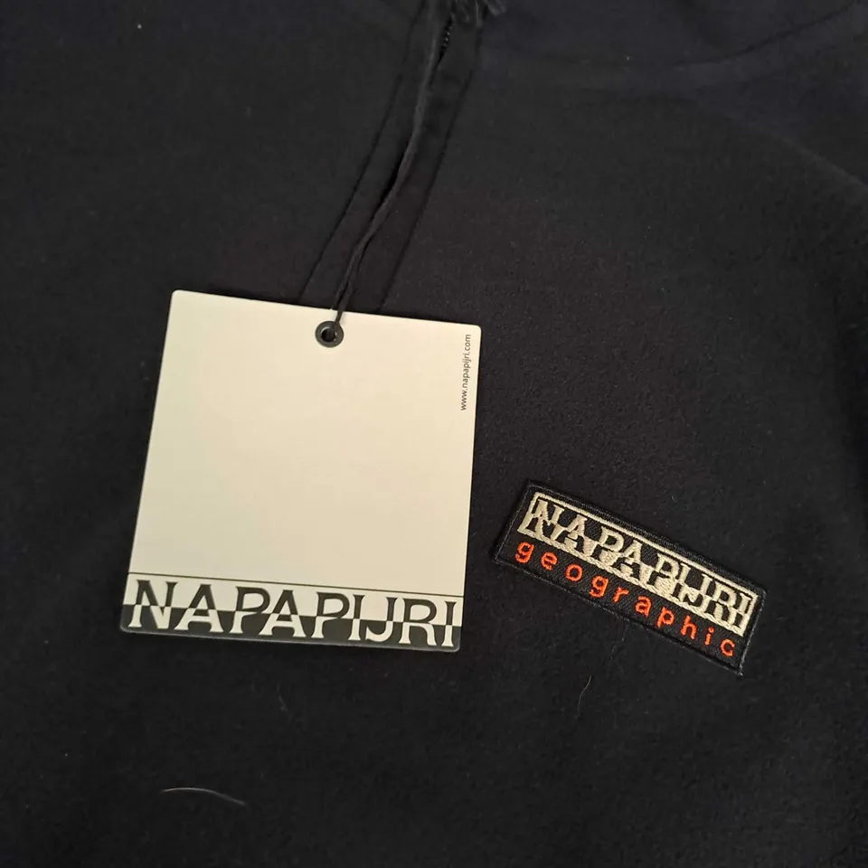 NAPAJIRI QUARTER ZIP FLEECEIN BLACK - LARGE