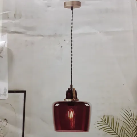 BOXED DUNELM AUBURN CEILING LIGHT - MULBERRY