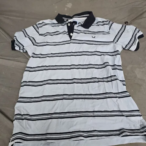 CREW CLOTHING COMPANY POLO SHIRT IN BLUE - LARGE