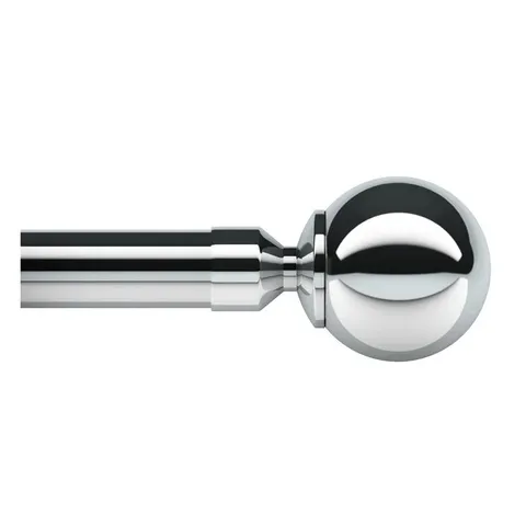 DESIGNER PARKTON CHROME ADJUSTABLE CURTAIN RAIL