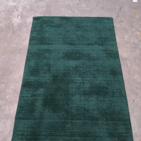 PLAIN GREEN RECTANGULAR RUG (120X170CM)