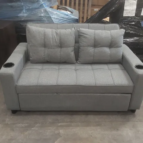 QUALITY DESIGNER FABRIC UPHOLSTERED SOFA BED