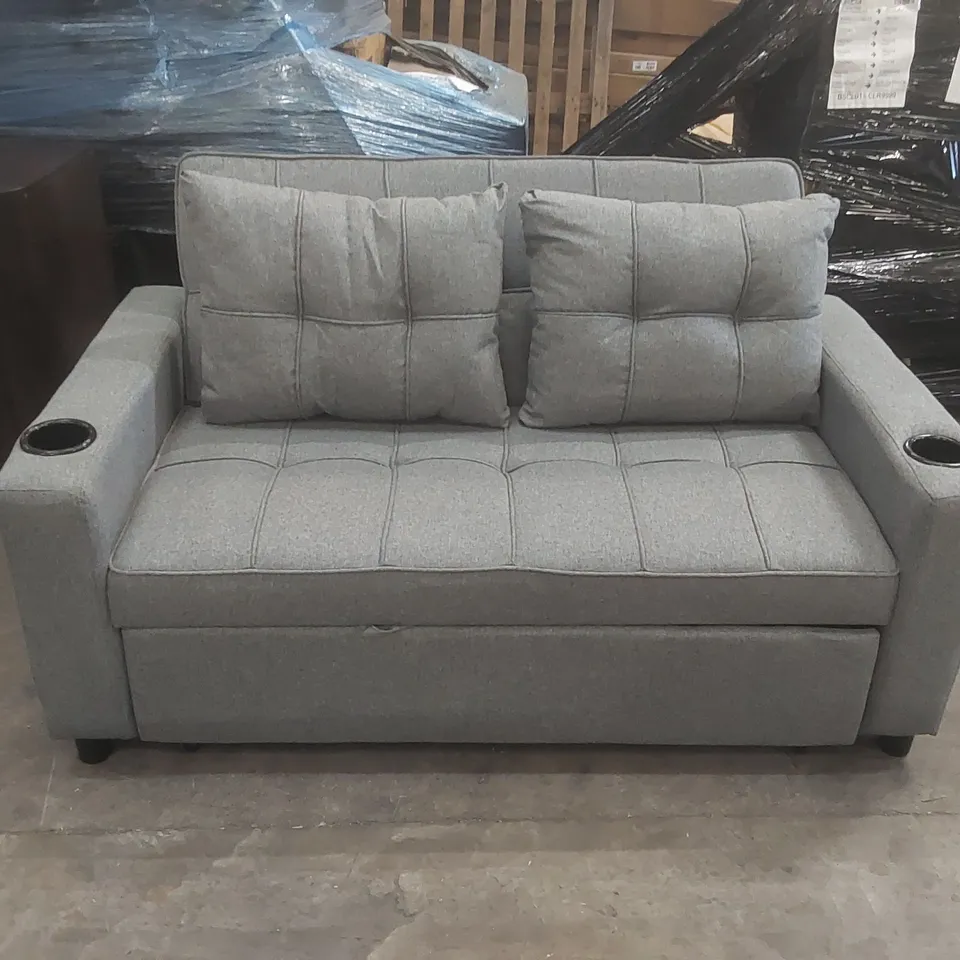 QUALITY DESIGNER FABRIC UPHOLSTERED SOFA BED