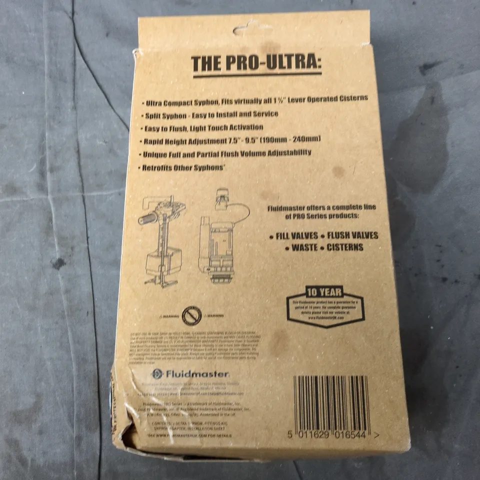 FLUIDMASTER PRO-ULTRA UNIVERSAL SIPHON – TOILET CISTERN (BOXED)