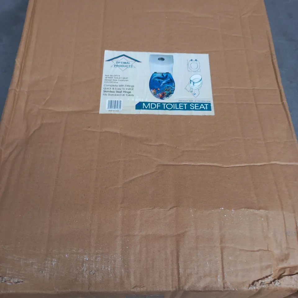BOXED MDF 18" TOILET SEAT - SEA CREATURES