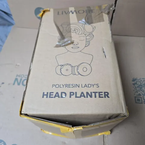 BOX OF APPROXIMATELY 12 ASSORTED ITEMS INCLUDING HEAD PLANTER AND COMFORTISSE PUSH UP BRA 