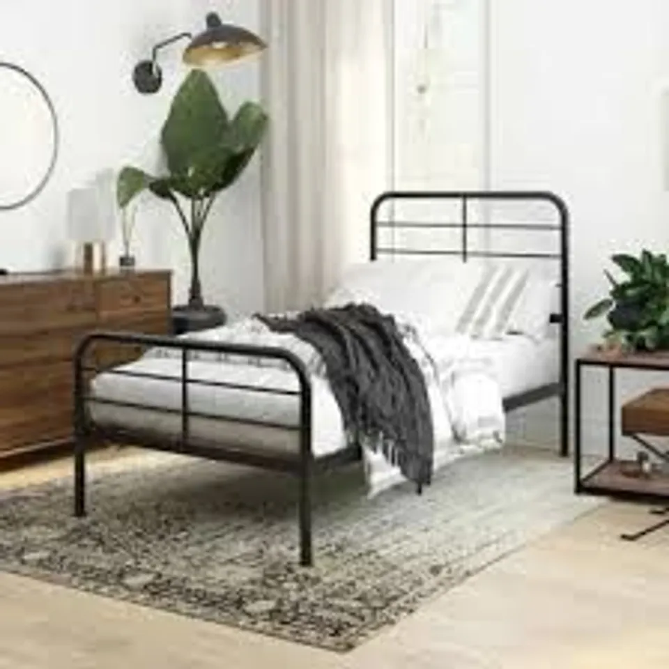 BOXED MILLIE METAL BED BLACK SINGLE