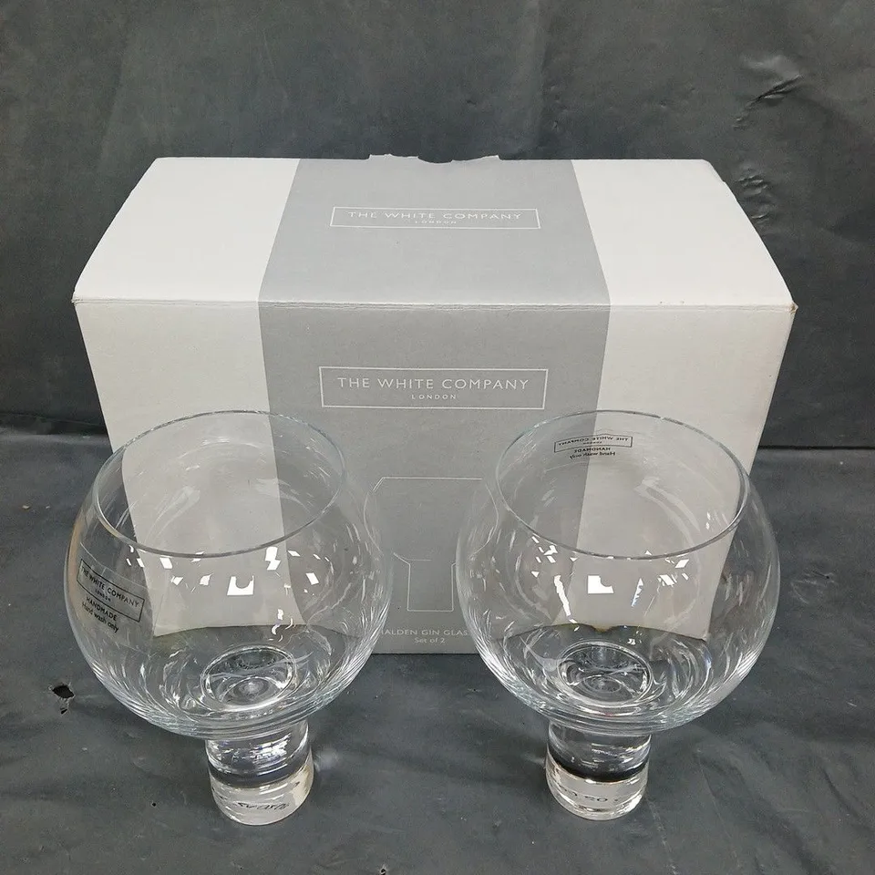 BOXED THE WHITE COMPANY HALDEN GIN GLASSES SET OF 2 