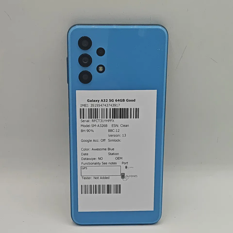 UNBOXED SAMSUNG GALAXY A32 5G 64GB IN BLUE - SM-A326B