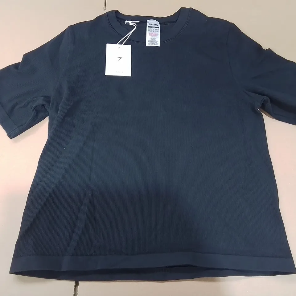 GYMSHARK RIBBED COTTON SEAMLESS T-SHIRT - XXL
