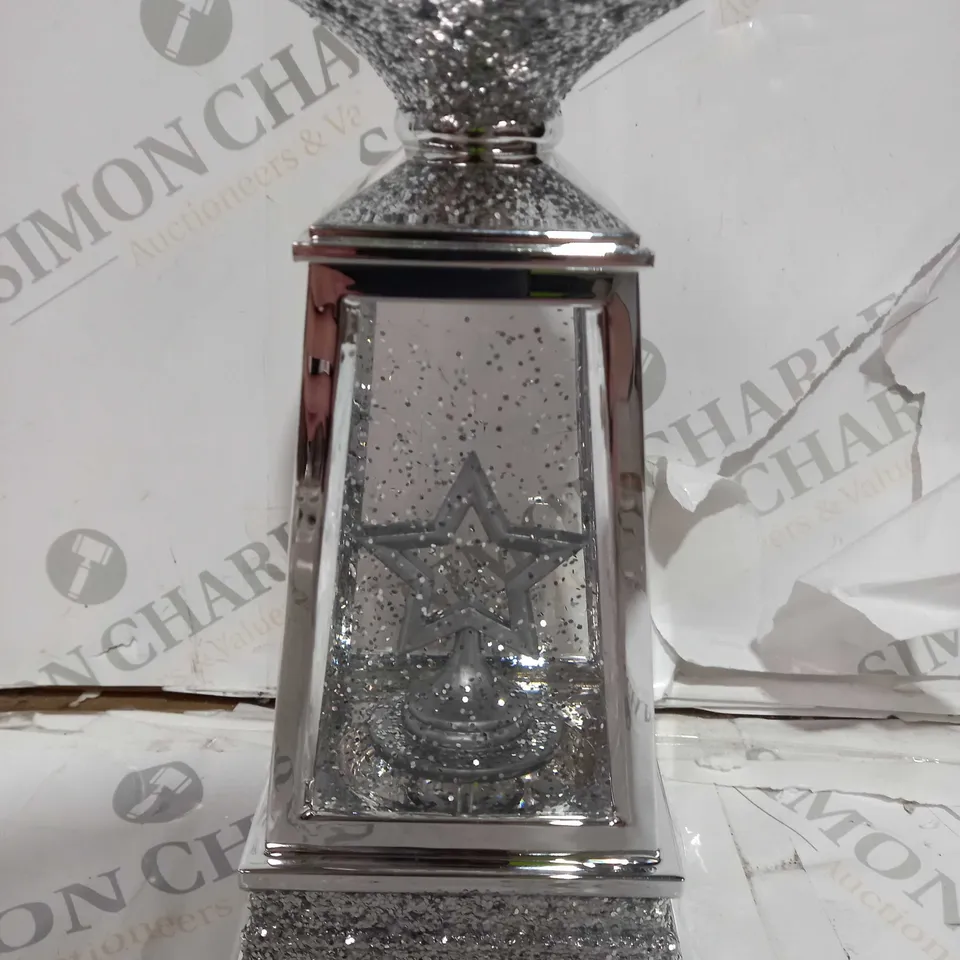 BOXED JM BY JULIEN MACDONALD CANDLE HOLDER WITH SWIRLING GLITTER