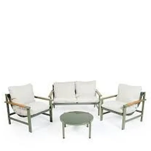 ABODE 4 PIECE PADDED INDOOR/OUTDOOR CONVERSATION SET