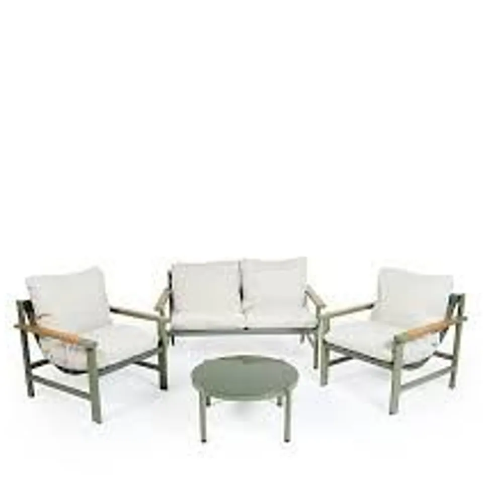 ABODE 4 PIECE PADDED INDOOR/OUTDOOR CONVERSATION SET