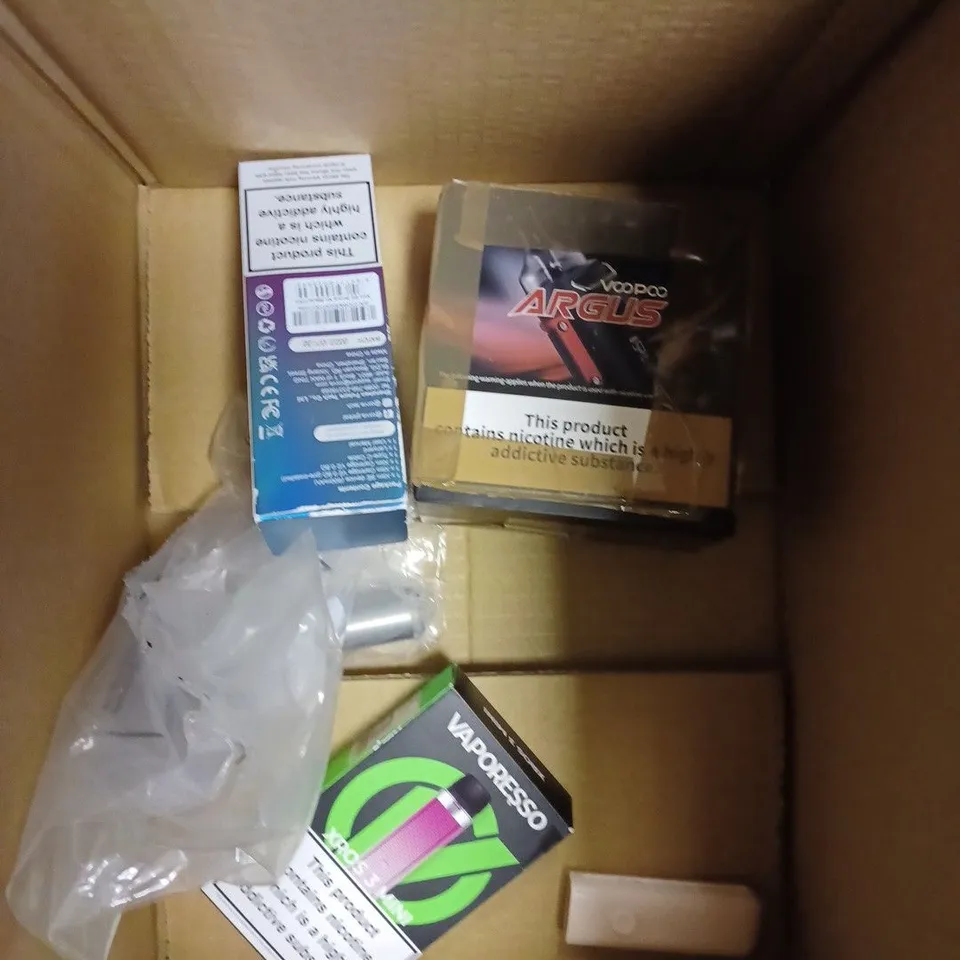 BOX OF APPROX 10 ITEMS TO INCLUDE VOOPOO VINCI Q, OXVA XLIM SE, VAPORESSO XROS 2.